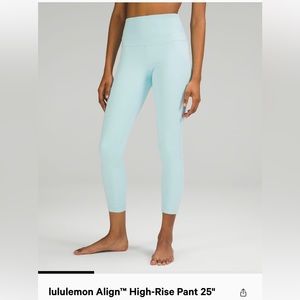 lululemon athletica Light Blue High-Rise Align Leggings 25 inches size 4